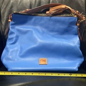 Dooney & Bourke Blue Coated leather large purse